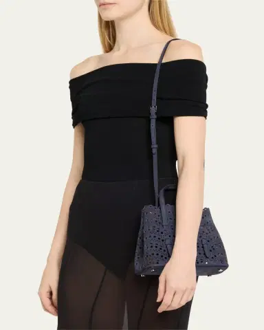 Alaïa Mina 20 Top-Handle Bag in Perforated Suede | Thumbnail 6 Alaïa Mina 20 Top-Handle Bag in Perforated Suede | Thumbnail 6