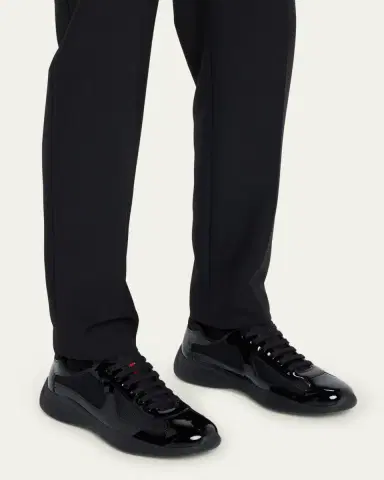 Prada Men's America's Cup Patent Leather Sneakers | Thumbnail 5 Prada Men's America's Cup Patent Leather Sneakers | Thumbnail 5