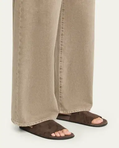 THE ROW Hugh Suede Flat Slide Sandals | Thumbnail 2