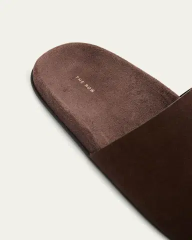 THE ROW Hugh Suede Flat Slide Sandals | Thumbnail 5