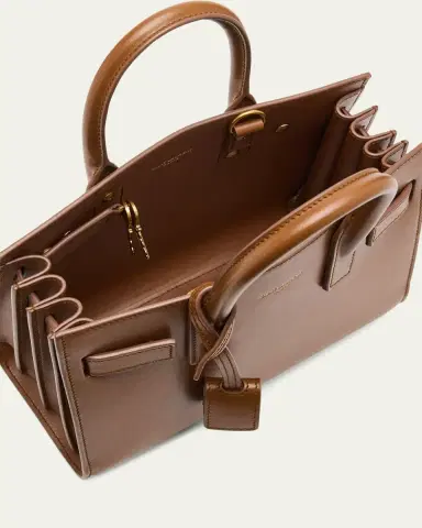 Saint Laurent Sac De Jour Nano Top-Handle Bag in Smooth Leather | Thumbnail 4