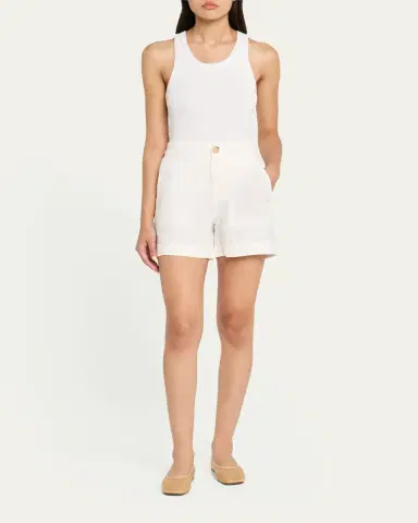 Vince Mid-Rise Hemp Shorts | Thumbnail 2