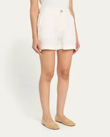Vince Mid-Rise Hemp Shorts | Thumbnail 4