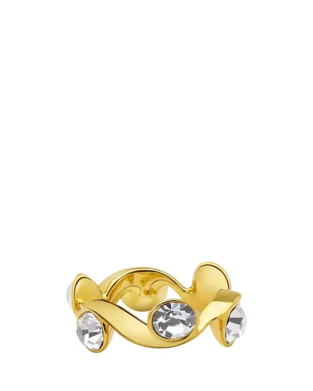 Oscar de la Renta Crystal Wave Ring