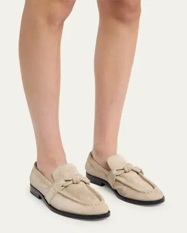 Bottega Veneta Astaire Knot Soft Suede Loafers | Thumbnail 2