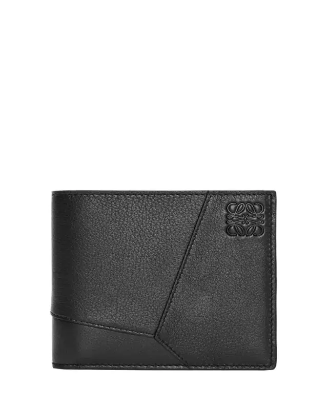 Men's Puzzle Edge Leather Bifold Wallet