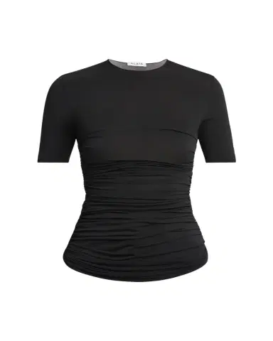 ALAÏA Ruched Short-Sleeve Top | Thumbnail 1