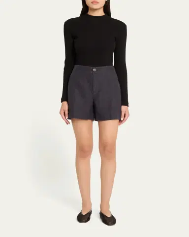Vince Mid-Rise Hemp Shorts | Thumbnail 2