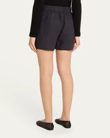 Vince Mid-Rise Hemp Shorts | Thumbnail 3
