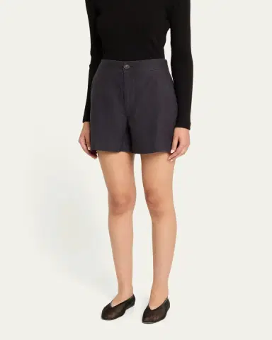 Vince Mid-Rise Hemp Shorts | Thumbnail 4