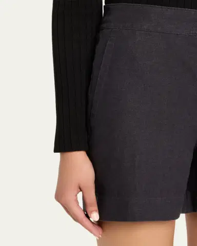 Vince Mid-Rise Hemp Shorts | Thumbnail 5