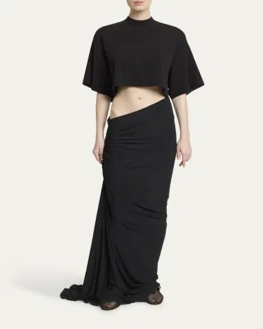Alaïa Ruched Long Skirt | Thumbnail 2