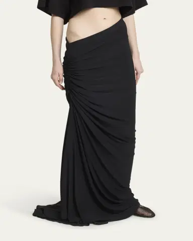 Alaïa Ruched Long Skirt | Thumbnail 4