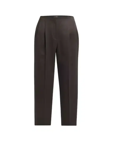 Giorgio Armani Pleated Wool Straight-Leg Ankle Trousers | Thumbnail 1