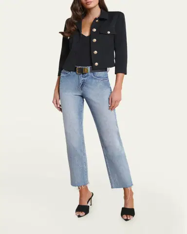 L'Agence Kumi Cropped Fitted Jacket | Thumbnail 2 L'Agence Kumi Cropped Fitted Jacket | Thumbnail 2