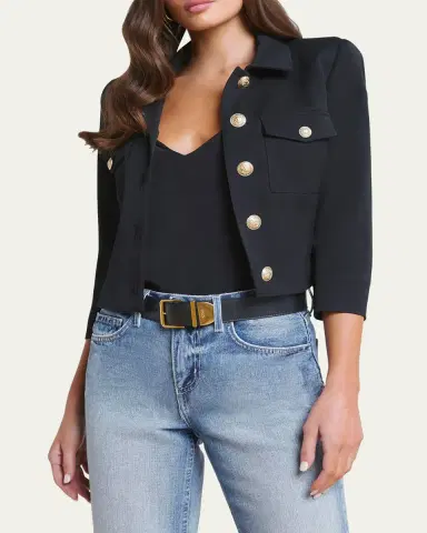L'Agence Kumi Cropped Fitted Jacket | Thumbnail 4 L'Agence Kumi Cropped Fitted Jacket | Thumbnail 4