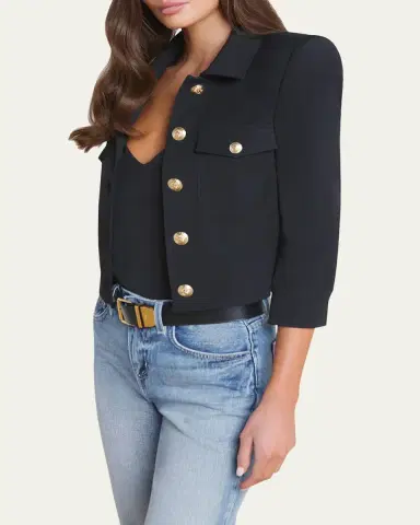 L'Agence Kumi Cropped Fitted Jacket | Thumbnail 5 L'Agence Kumi Cropped Fitted Jacket | Thumbnail 5