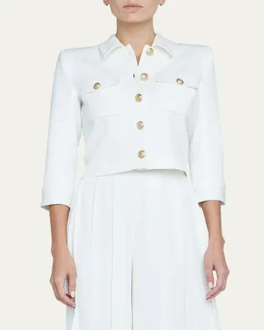 L'Agence Kumi Cropped Fitted Jacket | Thumbnail 9 L'Agence Kumi Cropped Fitted Jacket | Thumbnail 9
