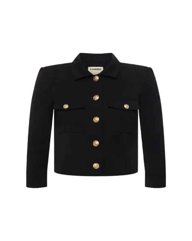 L'Agence Kumi Cropped Fitted Jacket