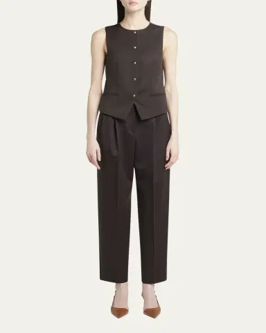 Giorgio Armani Single-Breasted Wool Vest | Thumbnail 2