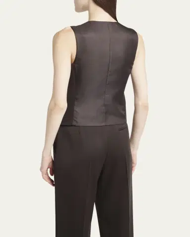 Giorgio Armani Single-Breasted Wool Vest | Thumbnail 3