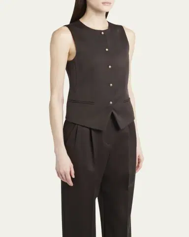 Giorgio Armani Single-Breasted Wool Vest | Thumbnail 4