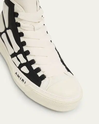 AMIRI Men's Skel Court Canvas and Leather High-Top Sneakers | Thumbnail 5