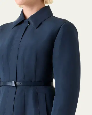 Akris Ottoman Silk Belted A-Line Midi Shirtdress | Thumbnail 5