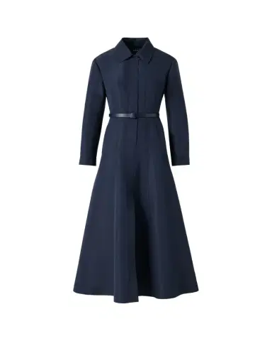 Akris Ottoman Silk Belted A-Line Midi Shirtdress | Thumbnail 1