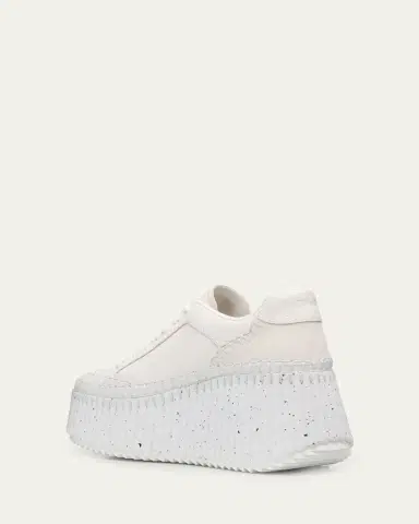 Chloé Nama Platform Speckled Mix Leather Sneakers | Thumbnail 4 Chloé Nama Platform Speckled Mix Leather Sneakers | Thumbnail 4