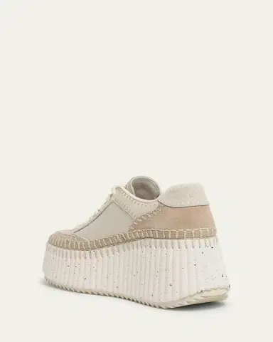 Chloé Nama Platform Speckled Mix Leather Sneakers | Thumbnail 8 Chloé Nama Platform Speckled Mix Leather Sneakers | Thumbnail 8