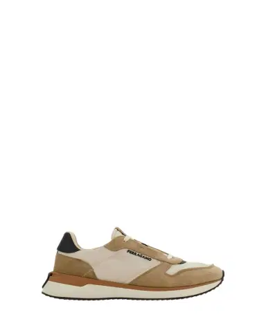 Ferragamo Men's Atlantic Fabric and Suede Runner Sneakers | Thumbnail 1