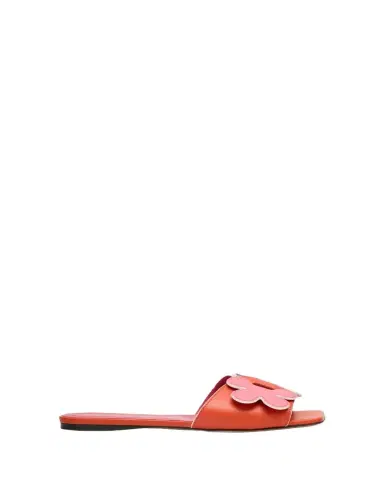 Marni Flower Leather Slide Sandals | Thumbnail 1 Marni Flower Leather Slide Sandals | Thumbnail 1