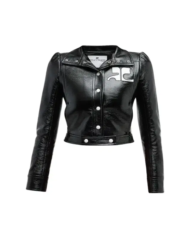 Courreges Textured Vinyl Crop Jacket