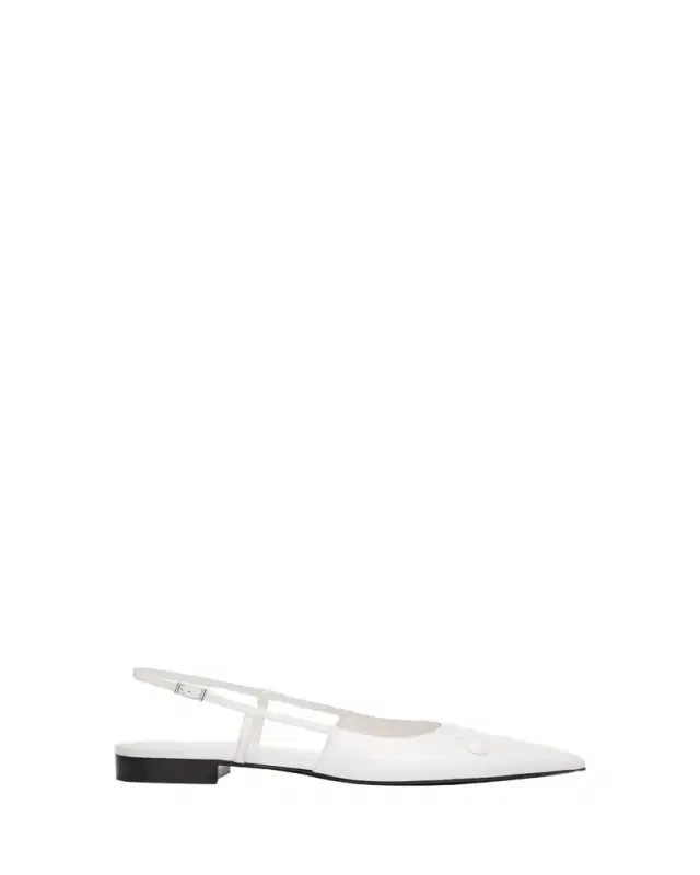 Trunkaroo Leather Pointed-Toe Slingback Flats