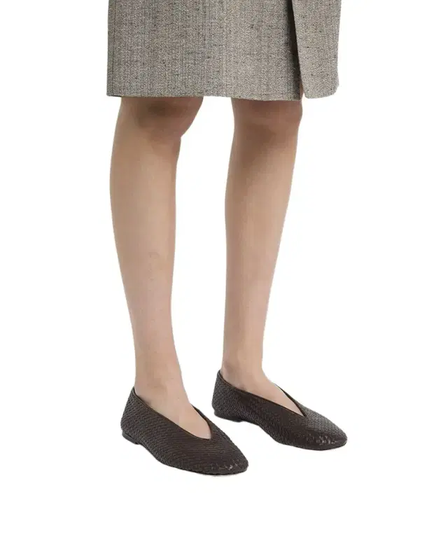 Bottega Veneta Micro Woven Nappa Leather Ballerina Flats