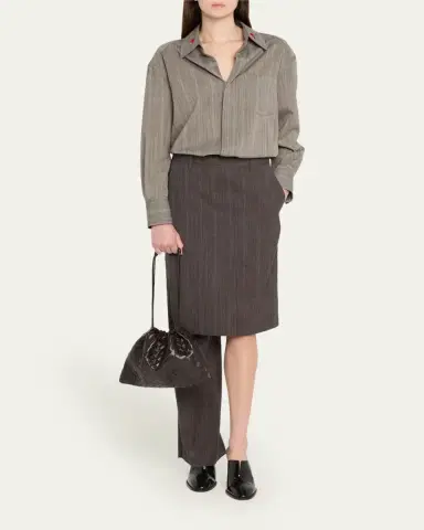 Bottega Veneta Medium Leather Pouch Bag | Thumbnail 9 Bottega Veneta Medium Leather Pouch Bag | Thumbnail 9