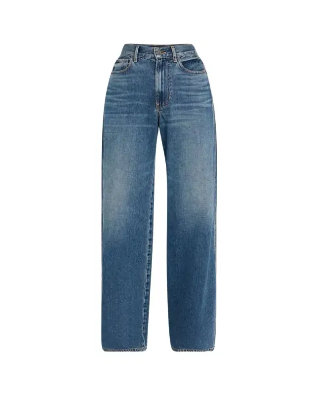 Kasey Mid-Rise Wide-Leg Jeans
