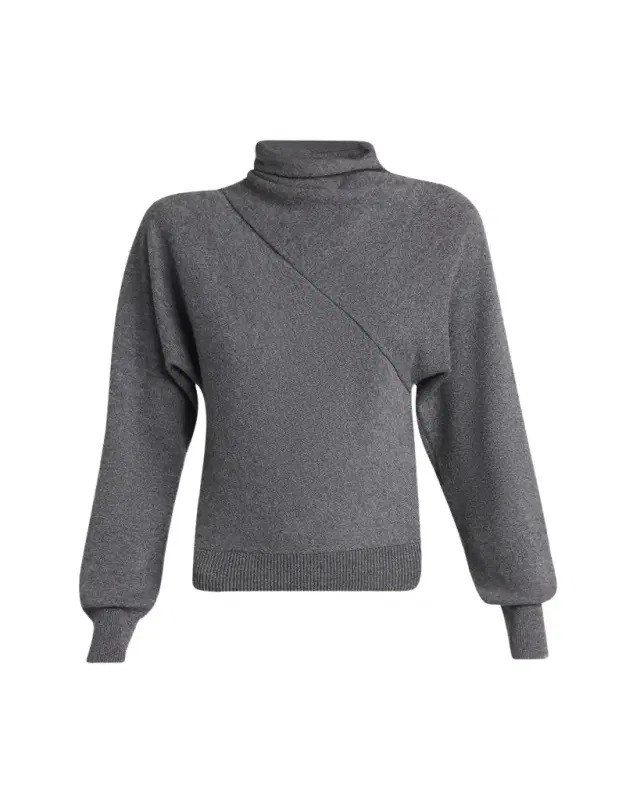 TOM FORD Wrap-Neck Fine Cashmere-Cotton Sweater