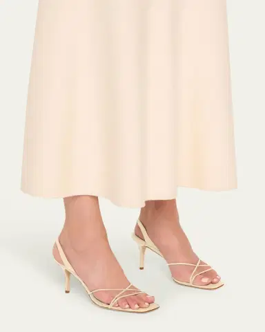 Manolo Blahnik Leather Strappy Slingback Sandals | Thumbnail 2