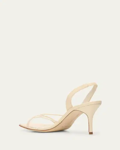 Manolo Blahnik Leather Strappy Slingback Sandals | Thumbnail 4