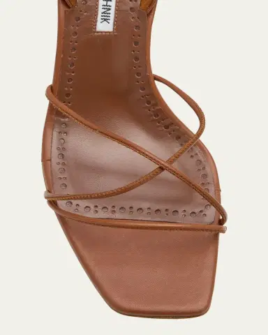 Manolo Blahnik Leather Strappy Slingback Sandals | Thumbnail 8