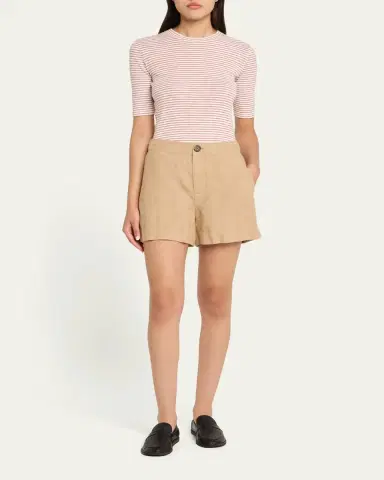 Vince Mid-Rise Hemp Shorts | Thumbnail 2