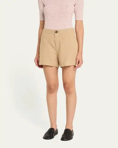 Vince Mid-Rise Hemp Shorts | Thumbnail 4