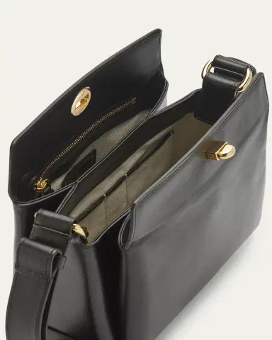 Plan C Small Folded Shoulder Bag in Vitello Leather | Thumbnail 3 Plan C Small Folded Shoulder Bag in Vitello Leather | Thumbnail 3