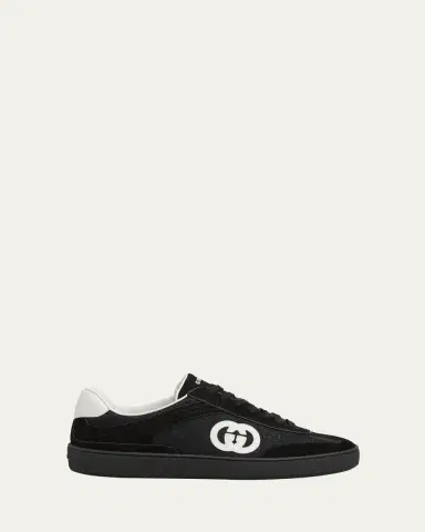 Gucci Men's G75 Canvas and Suede T-Toe Low-Top Sneakers | Thumbnail 4 Gucci Men's G75 Canvas and Suede T-Toe Low-Top Sneakers | Thumbnail 4
