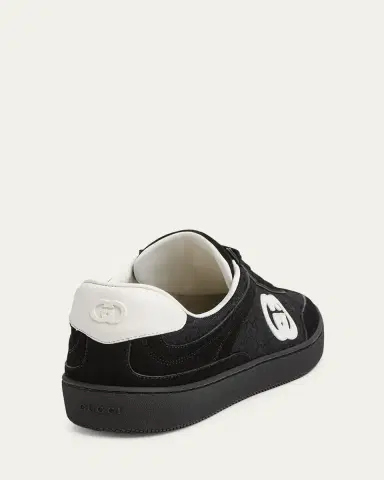 Gucci Men's G75 Canvas and Suede T-Toe Low-Top Sneakers | Thumbnail 5 Gucci Men's G75 Canvas and Suede T-Toe Low-Top Sneakers | Thumbnail 5