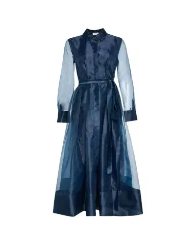 SIMKHAI Montgomery Long-Sleeve Button-Front Midi Dress | Thumbnail 1