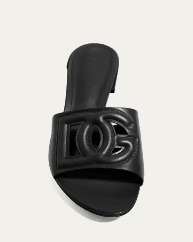 Dolce & Gabbana 40mm DG Cutout Leather Slide | Thumbnail 5 Dolce & Gabbana 40mm DG Cutout Leather Slide | Thumbnail 5