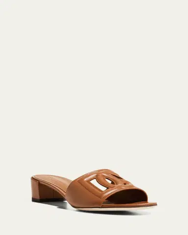 Dolce & Gabbana 40mm DG Cutout Leather Slide | Thumbnail 6 Dolce & Gabbana 40mm DG Cutout Leather Slide | Thumbnail 6